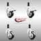 Service Caster 3 Inch 316SS Black Poly Swivel 1-1/8 Inch Expanding Stem Caster Lock Brake, 2PK SS316TTLEX20S314-PPUB-BLK-2-S-2-118 - alternate 2